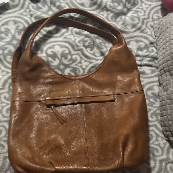 Luxurious Brown Leather Hobo Bag - Picture 3 of 3